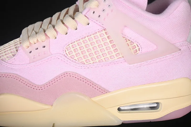 All categories Air Jordan Jordan series basketball shoes Air Jordan 4 TK version Air Jordan 4 Retro "Iced Carmine" AJ4 Jordan 4 denim ice plum powder replica basketball shoes IB6716-600